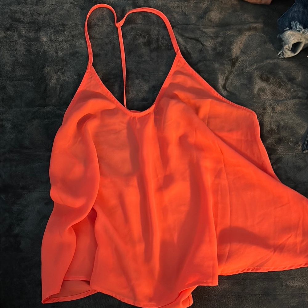 Women's Orange Spaghetti Strap Top
